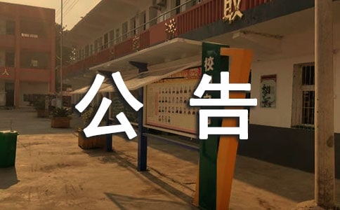 简单公告格式范文