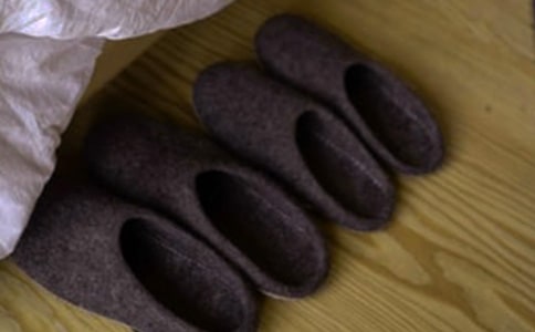 创意的'手工制作编织拖鞋